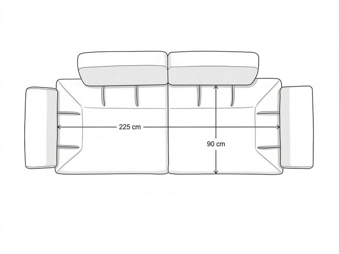 Atelier Del Sofa Sofá de 3 Plazas Bonjo Silver - Navy Blue